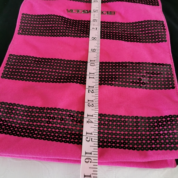 Vintage Victoria's Secret Black Pink Sequence Bag - Picture 9 of 9